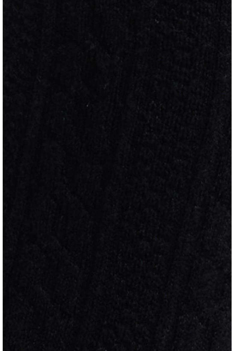 Cable Crew Socks, Alternate, color, BLACK