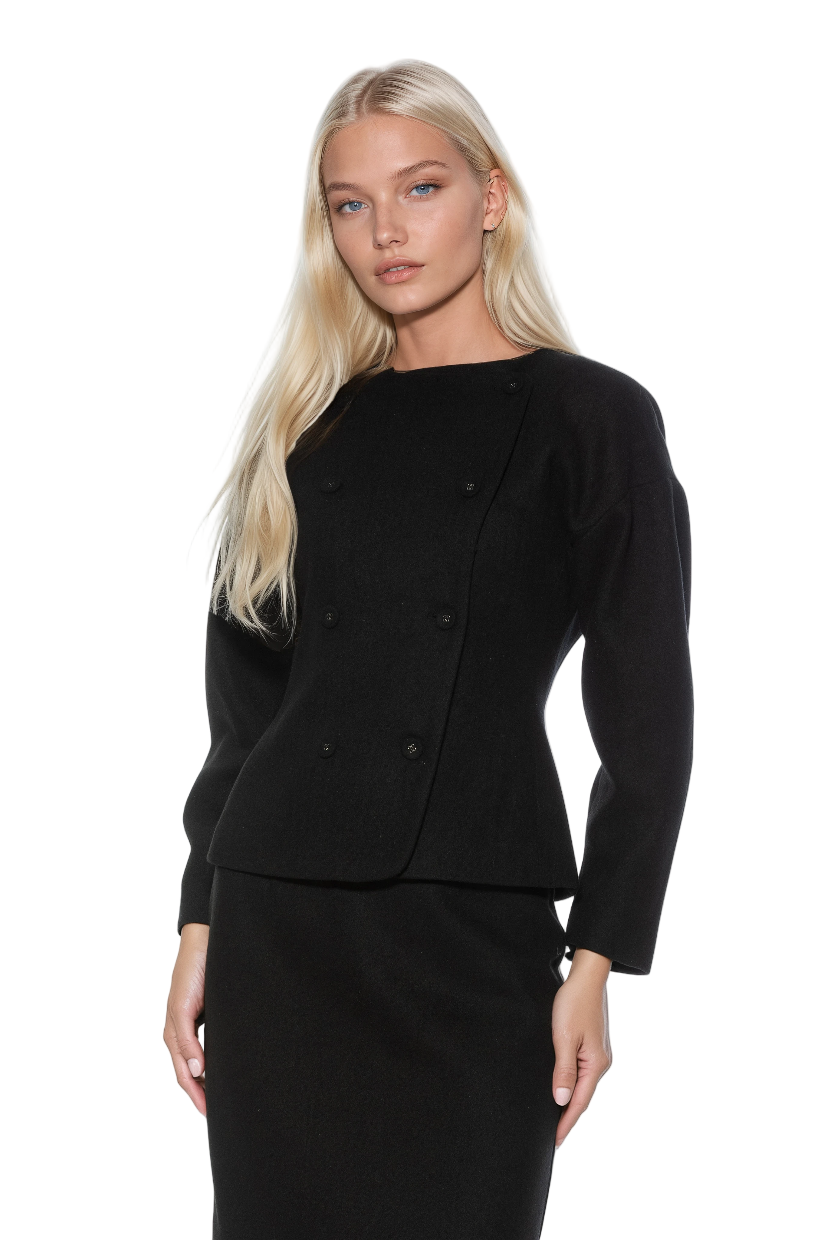 Soren Crewneck Rounded Sleeve Blazer - image 2