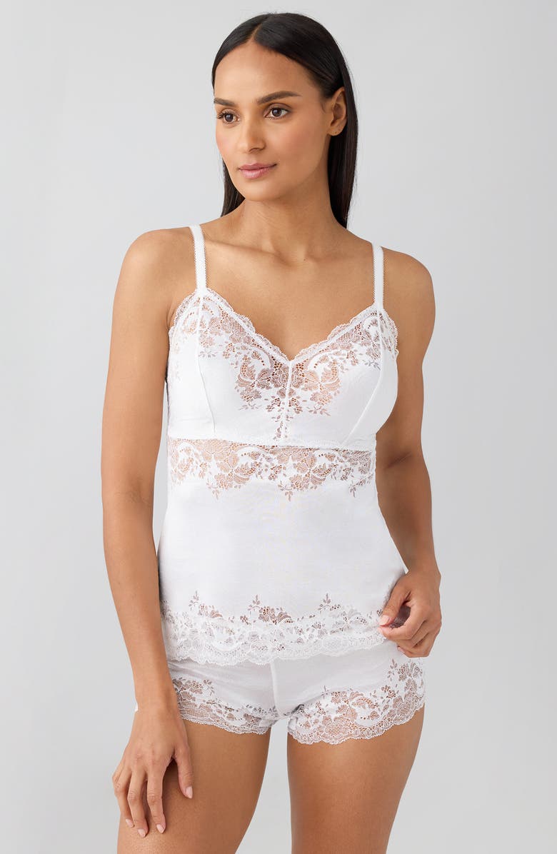 Wacoal Modern Affair Lace Camisole, Alternate, color, White