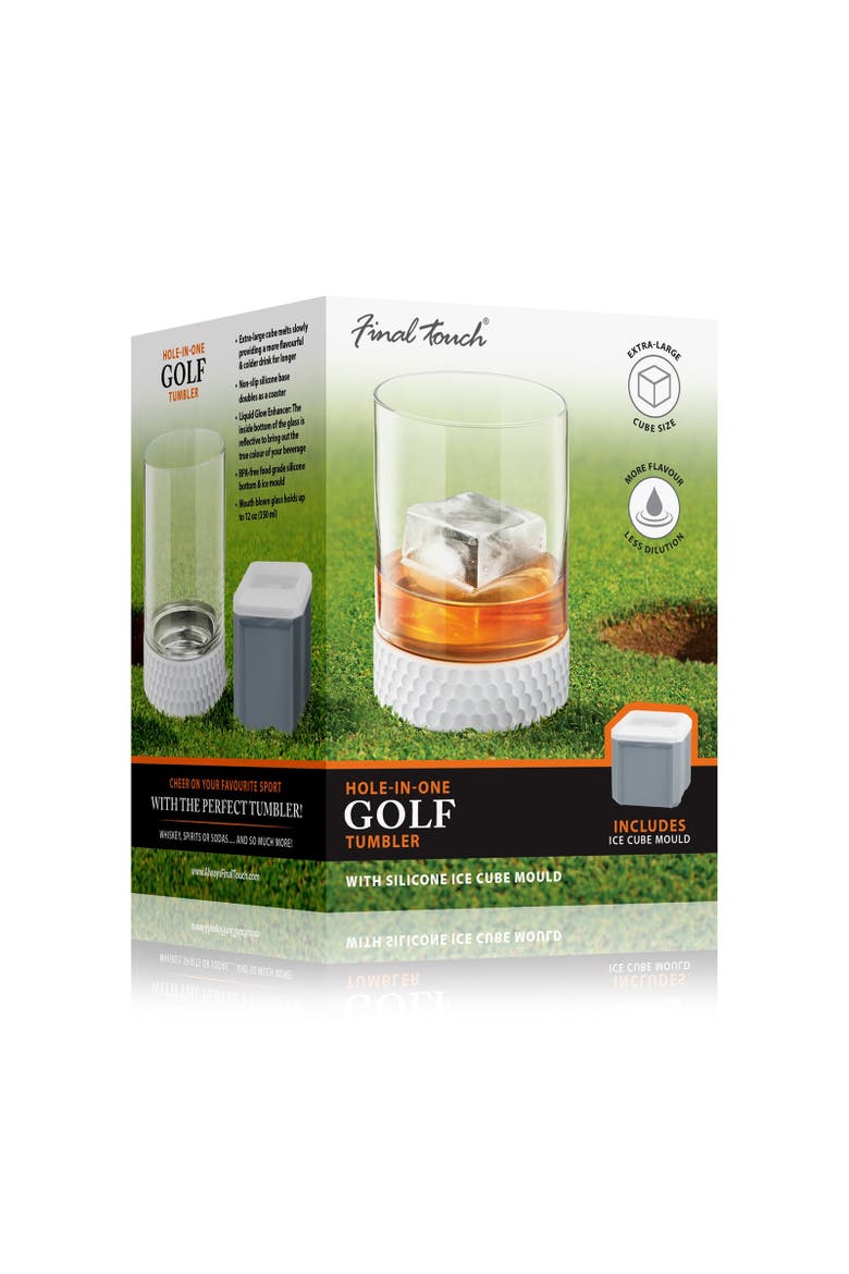 Hole-In-One Golf Tumbler with Ice Mould, Alternate, color, Clear
