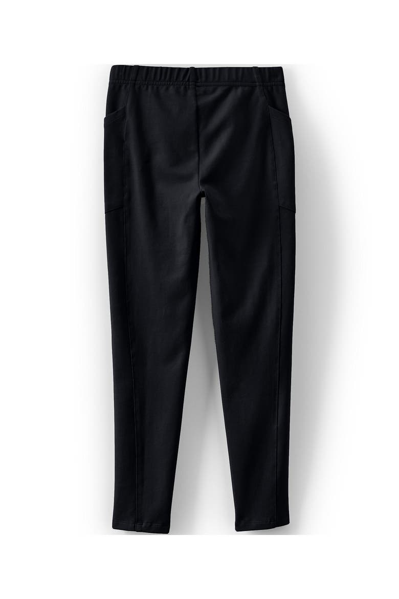 Girls Tough Cotton Ankle Legging with Pockets, Alternate, color, Black