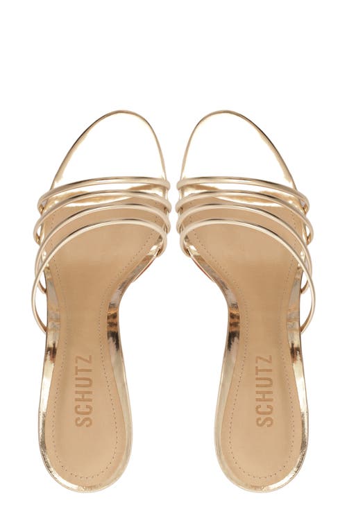 Schutz Inez Mule In Platina