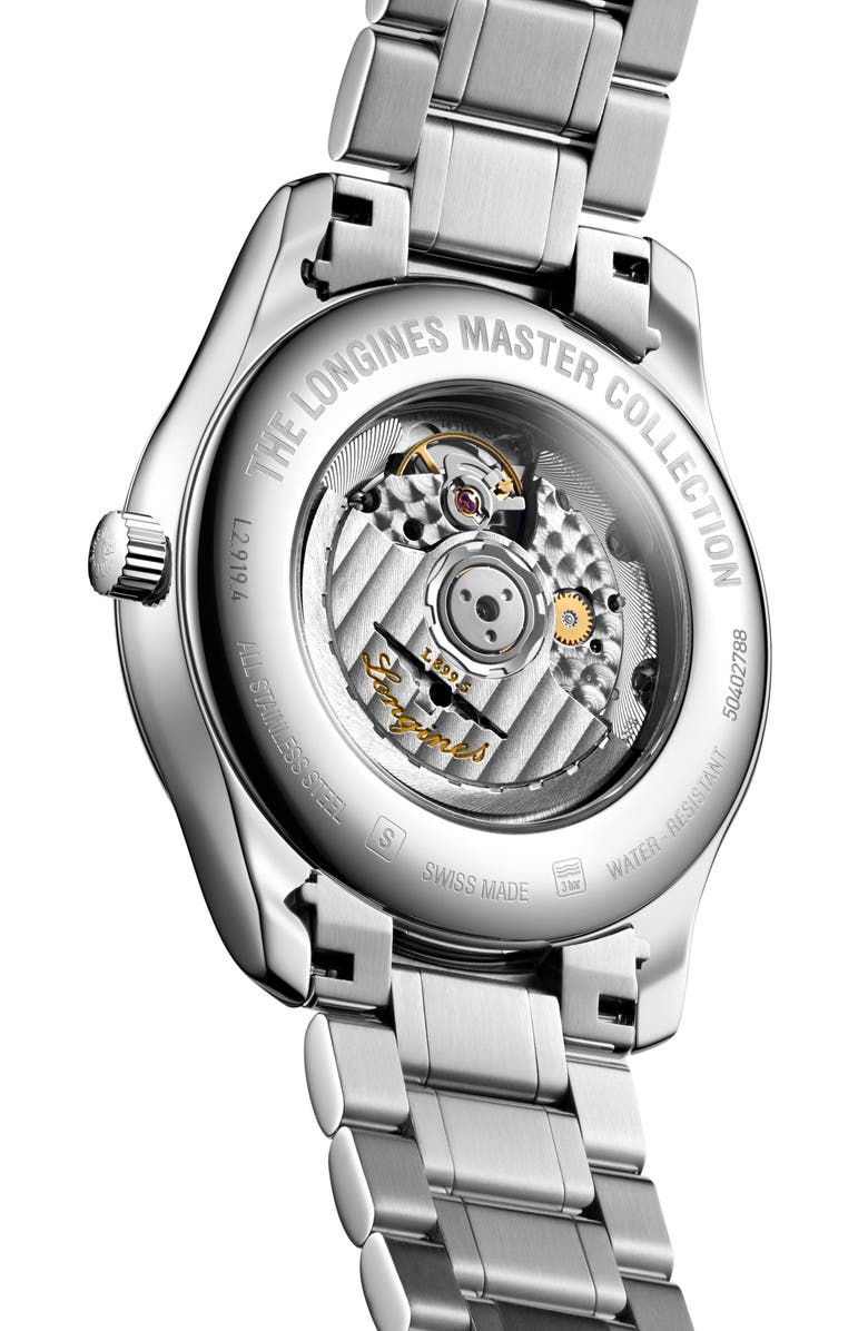 Longines Master Collection Automatic Bracelet Watch, 42mm, Alternate, color, Silver