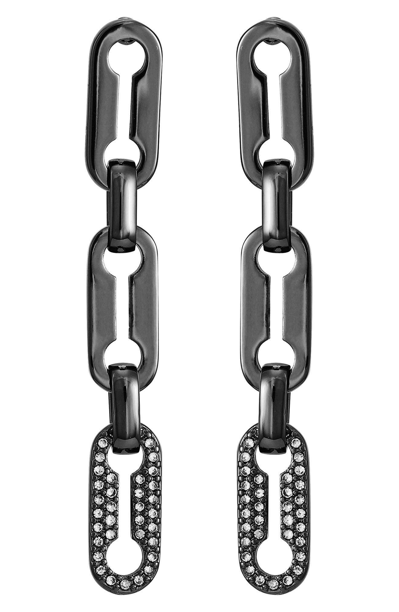 Vince Camuto Pavé Crystal Linear Drop Earrings