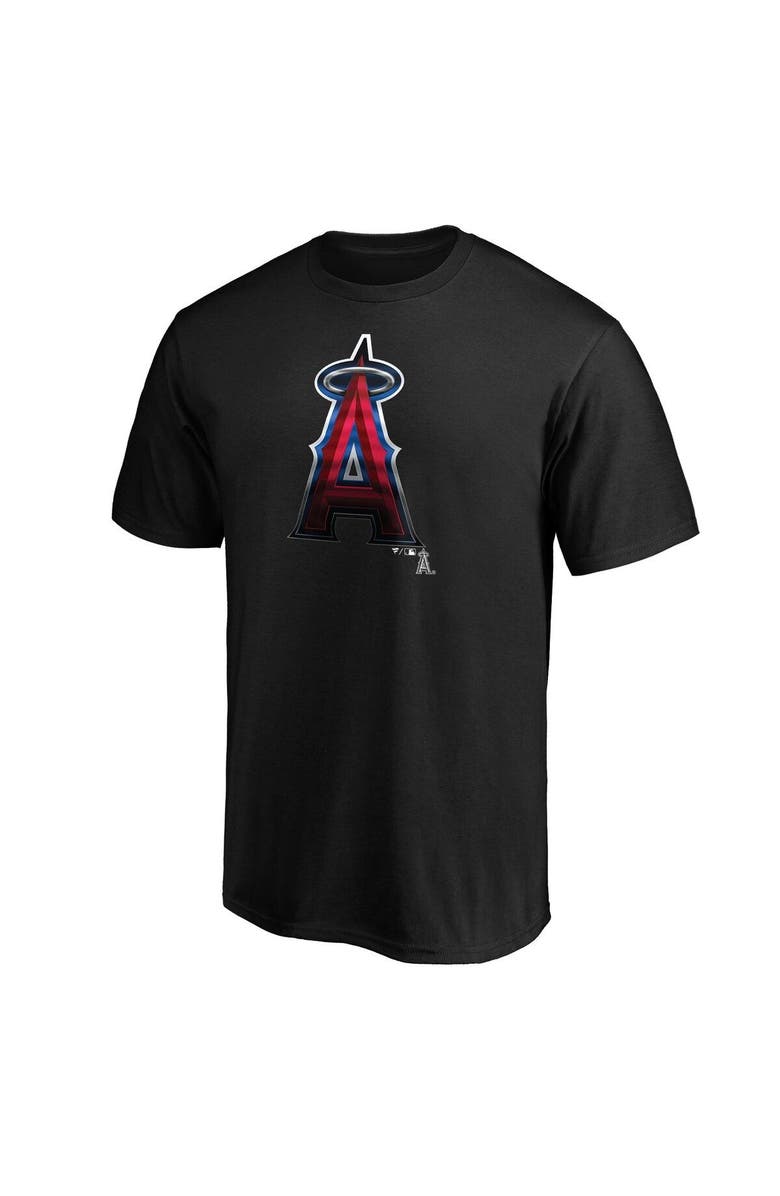 FANATICS Men's Fanatics Branded Black Los Angeles Angels Midnight Mascot Team Logo T-Shirt, Alternate, color, 