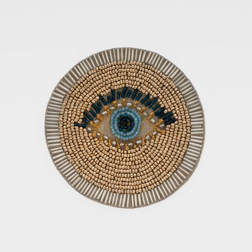 Joanna Buchanan Hand Beaded Coasters In Brown