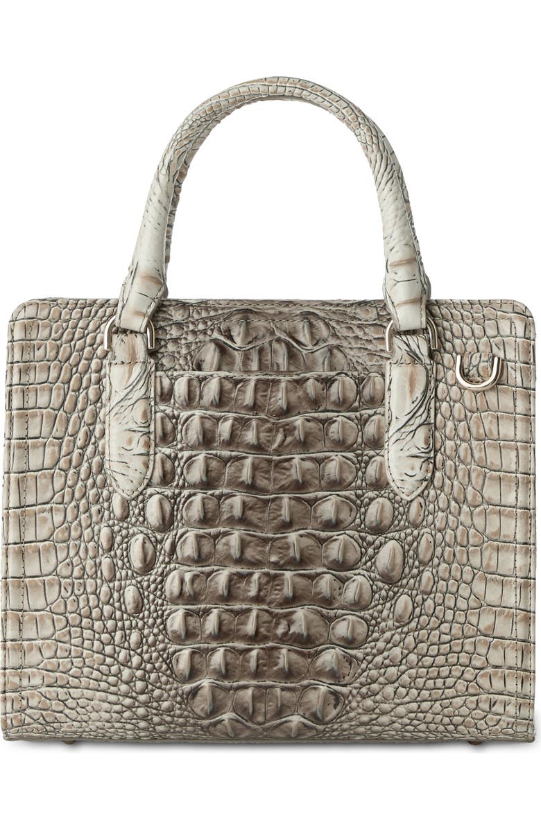 Brahmin Cami Croc Embossed Leather Satchel, Alternate, color,