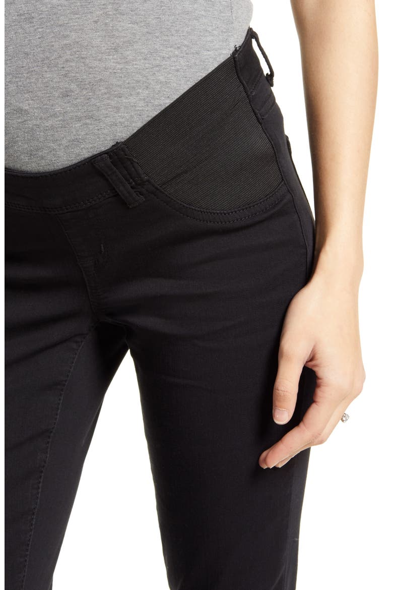 Silky Denim Maternity Ankle Skinny Jeans, Alternate, color, BLACK