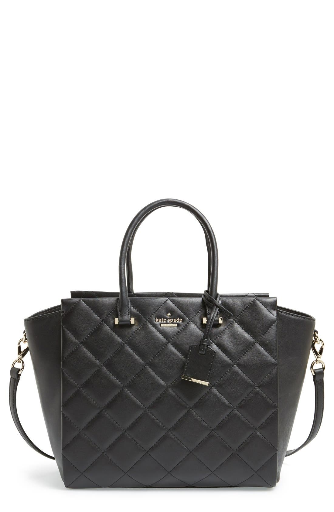 Kate Spade New York 'emerson place - hayden' quilted leather satchel, Main, color, 