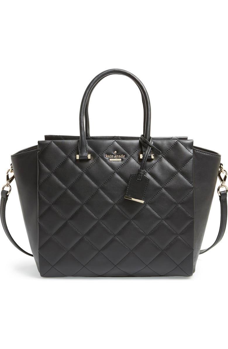 Kate Spade New York 'emerson place - hayden' quilted leather satchel, Main, color,