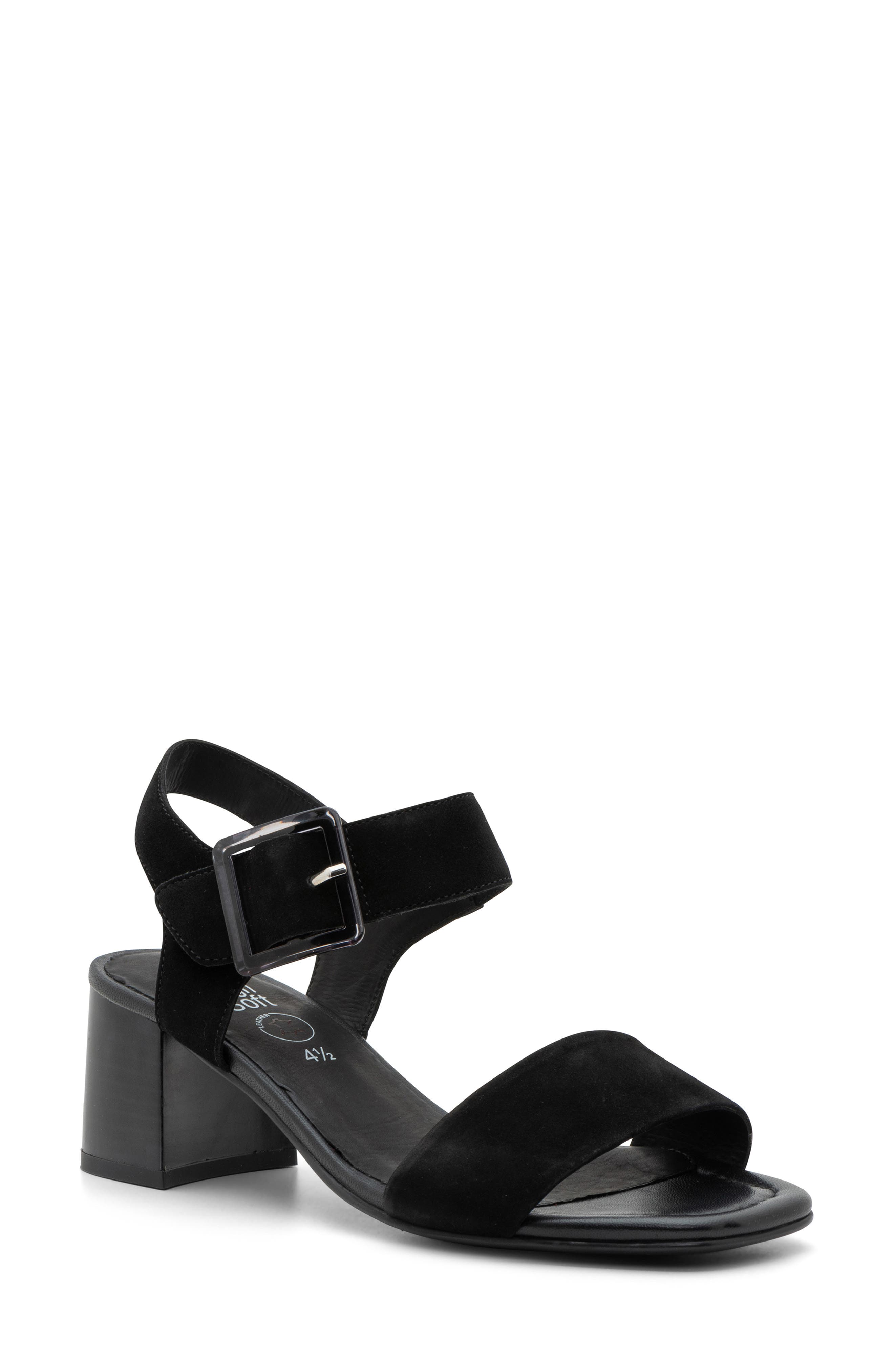 ara Bethel Block Heel Sandal, Main, color, Black