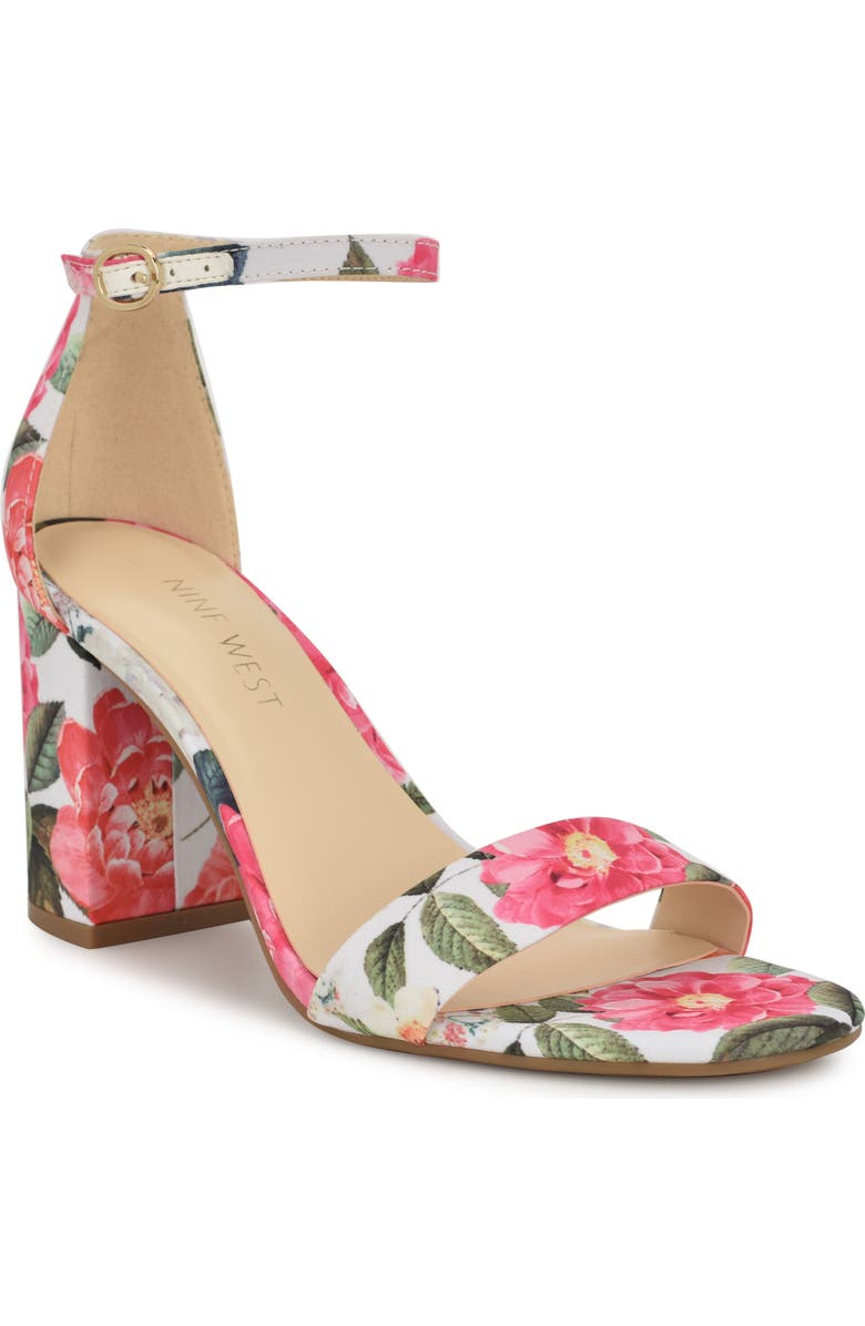 Nine West Tanela Ankle Strap Sandal, Main, color, White