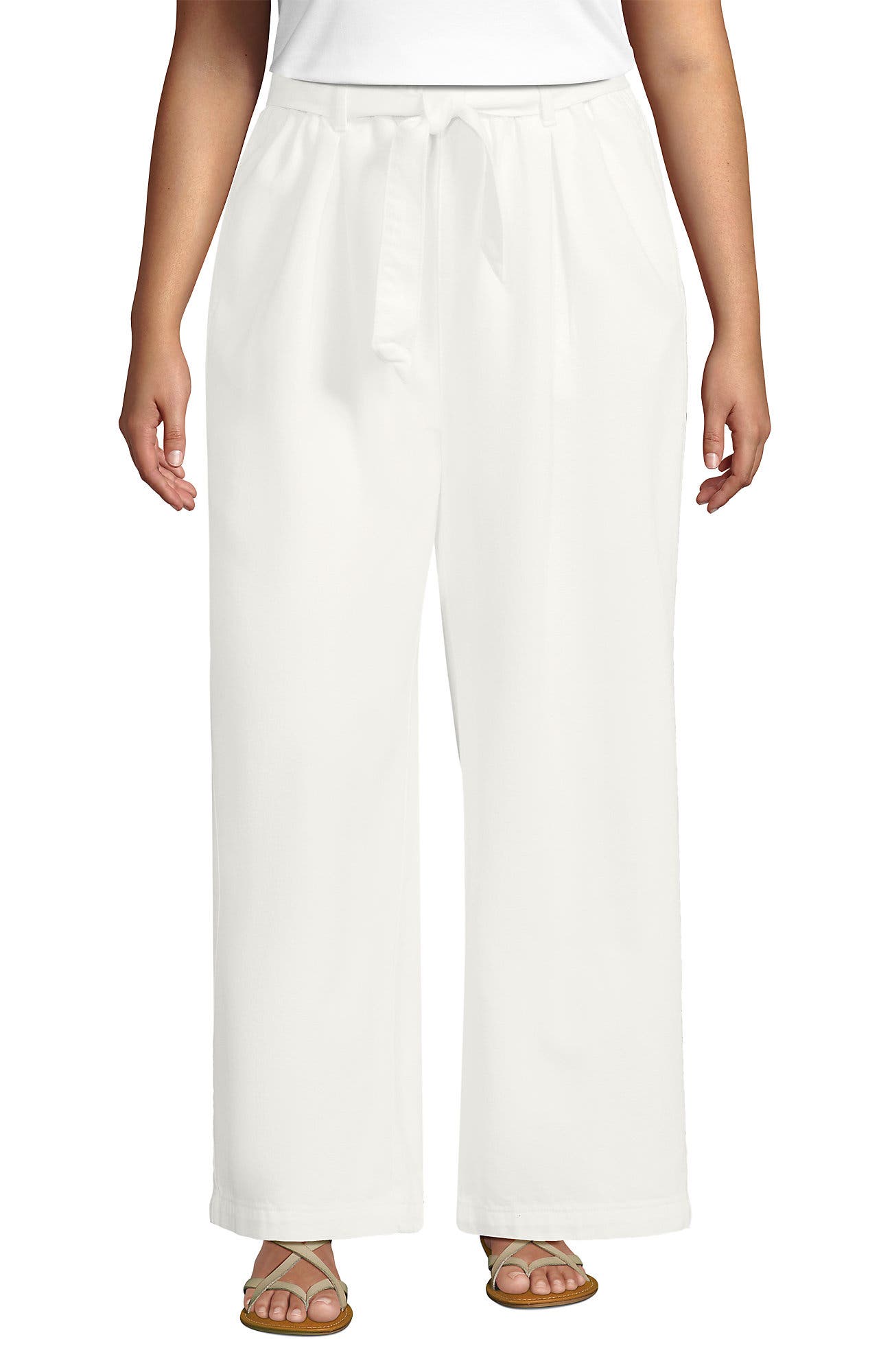 High Ridge Twill Pull On Pleated Wide Leg Pants - image 3