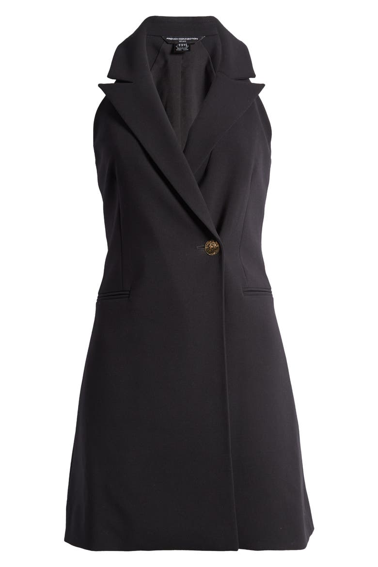 Whisper Sleeveless Blazer Minidress, Alternate, color, BLACKOUT
