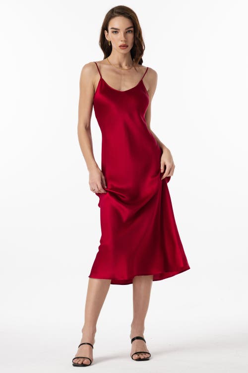 Silksilky Mulberry Silk Spaghetti Strap Long Nightgown