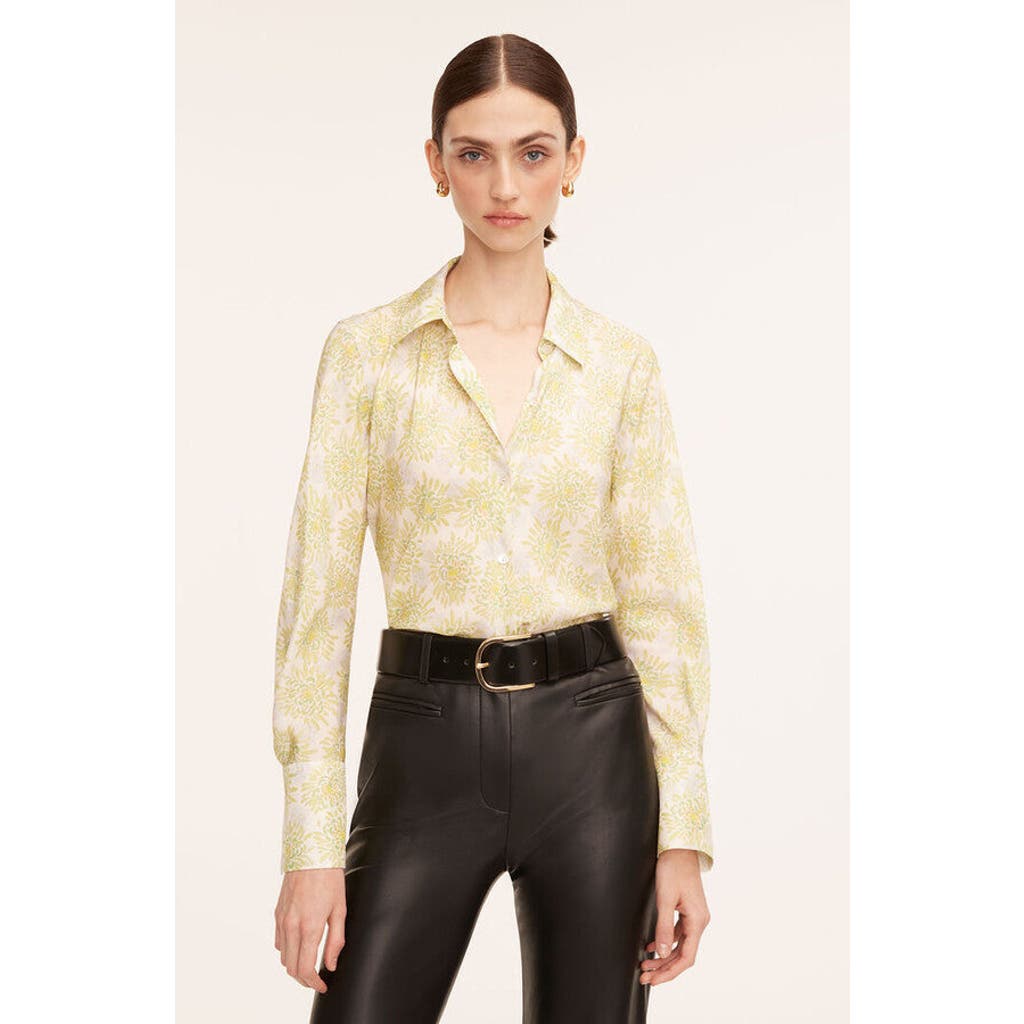 Rebecca Taylor Mini Astera Fleur Long-sleeve Button-front Shirt In Cream
