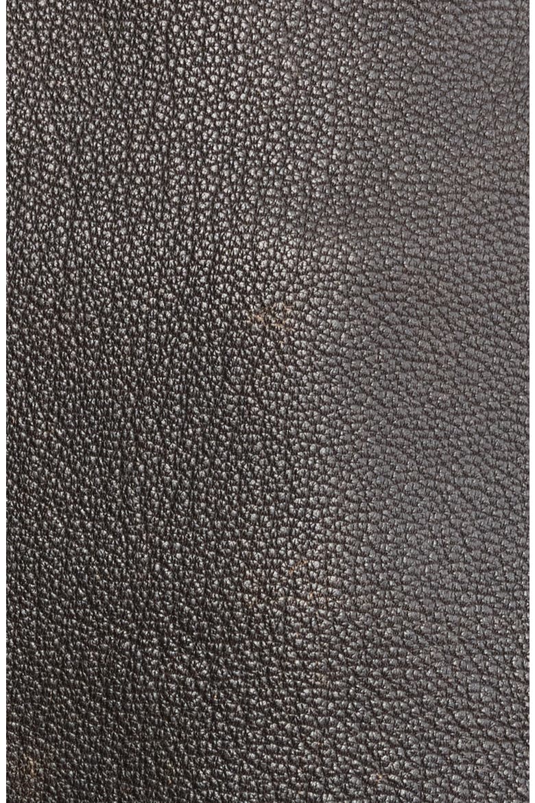 Distressed Leather Moto Jacket, Alternate, color, DARK BROWN