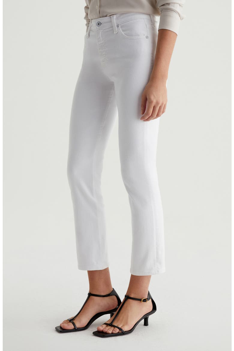 Mari Mid Rise Slim Straight Leg Crop Jeans, Alternate, color, GALLERY WHITE