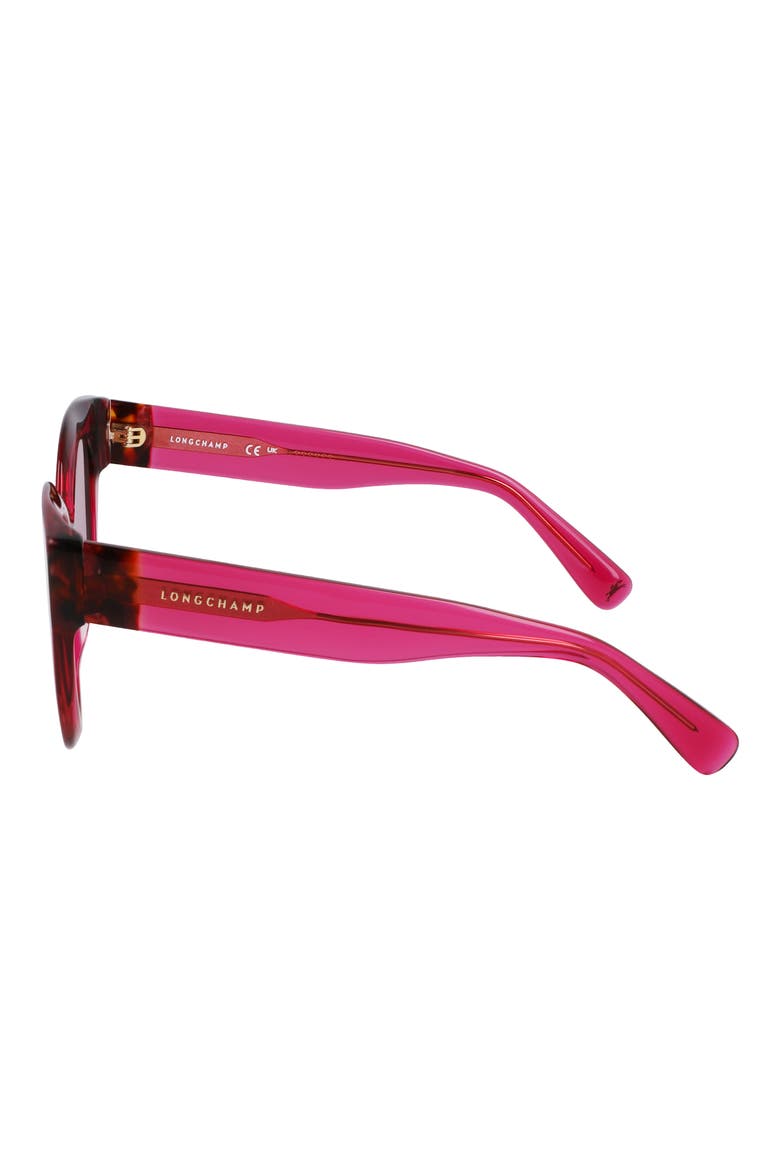 Heritage 49mm Small Round Sunglasses, Alternate, color, CYCLAMEN/ HAVANA