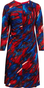 Tahari ASL Ruched Long Sleeve Dress