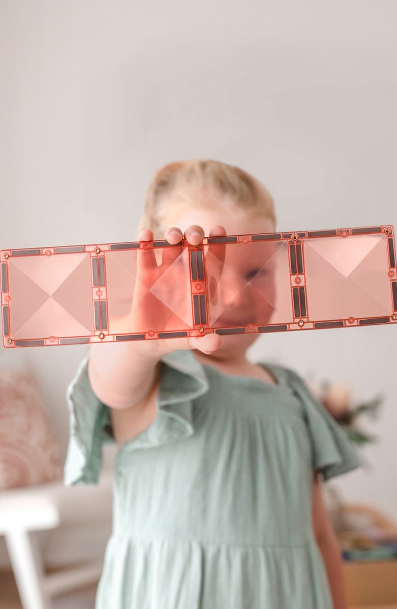 CONNETIX Kids' Pastel Magnetic Tiles 24-Piece Rectangle Pack, Alternate, color, Pastel