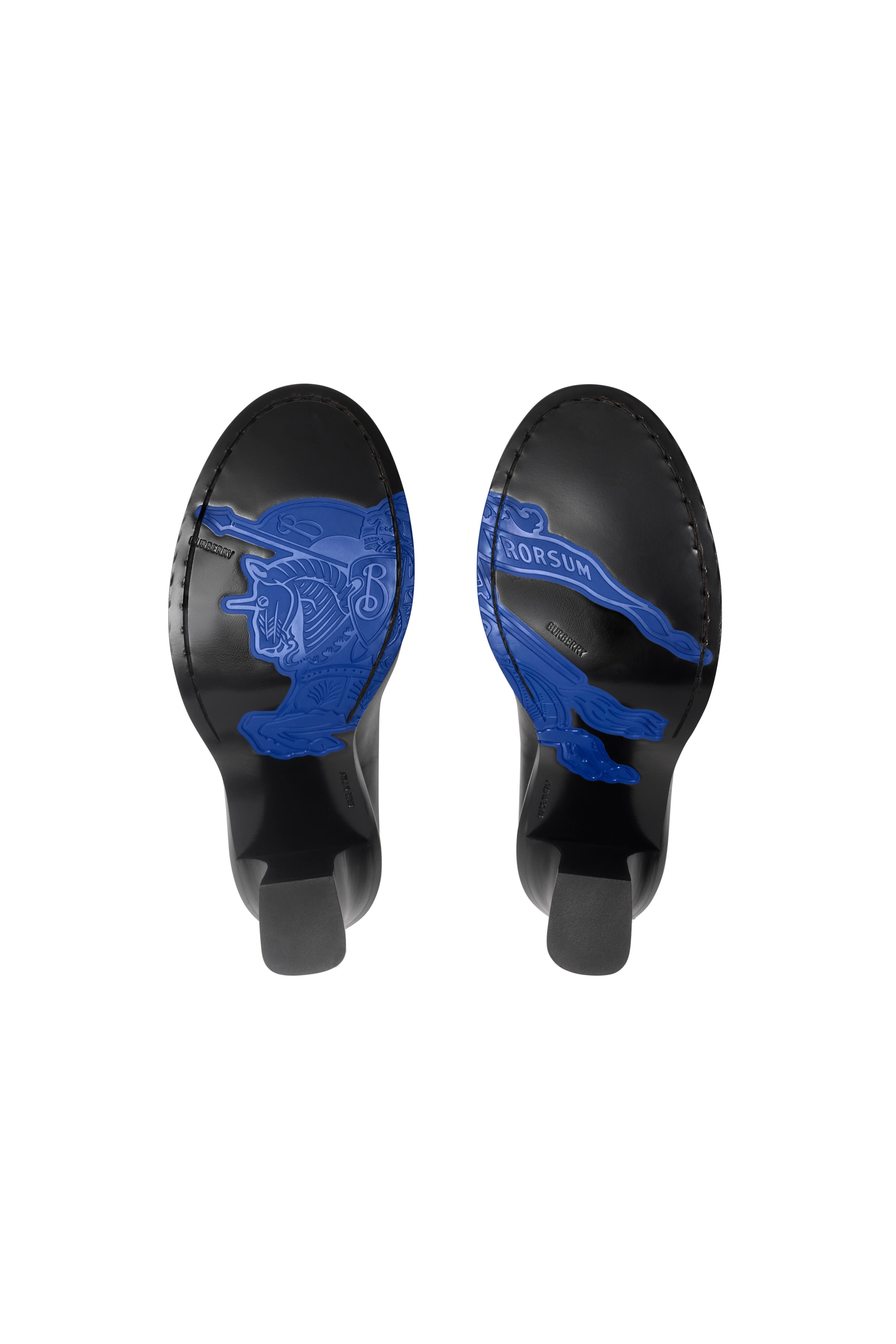 Burberry Leather Cadet Heeled Loafers, Alternate, color, 