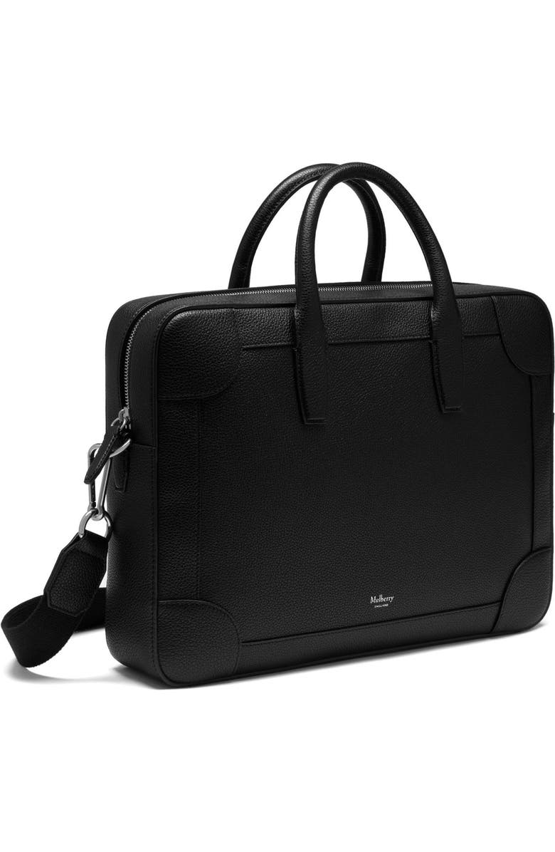 Mulberry Belgrave Leather Briefcase, Alternate, color, Black