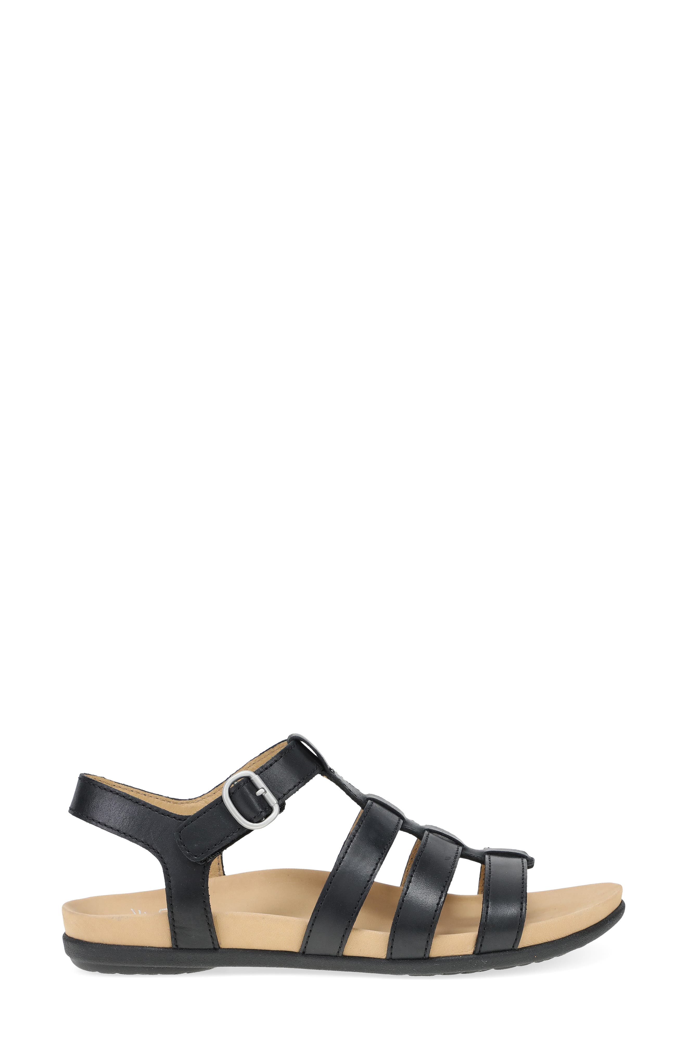 Dansko Janice Ankle Strap Sandal, Alternate, color, Black Calf