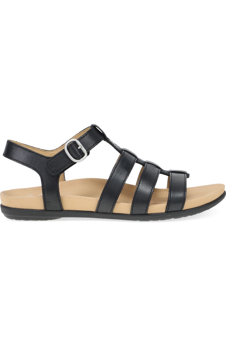 Dansko Janice Ankle Strap Sandal, Alternate, color, Black Calf