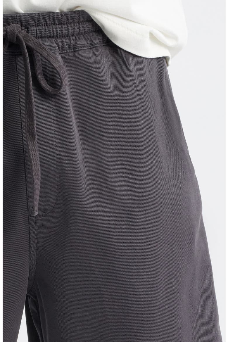 Floyde Lyocell & Cotton Twill Drawstring Shorts, Alternate, color, GRAPHITE (GARMENT DYED)
