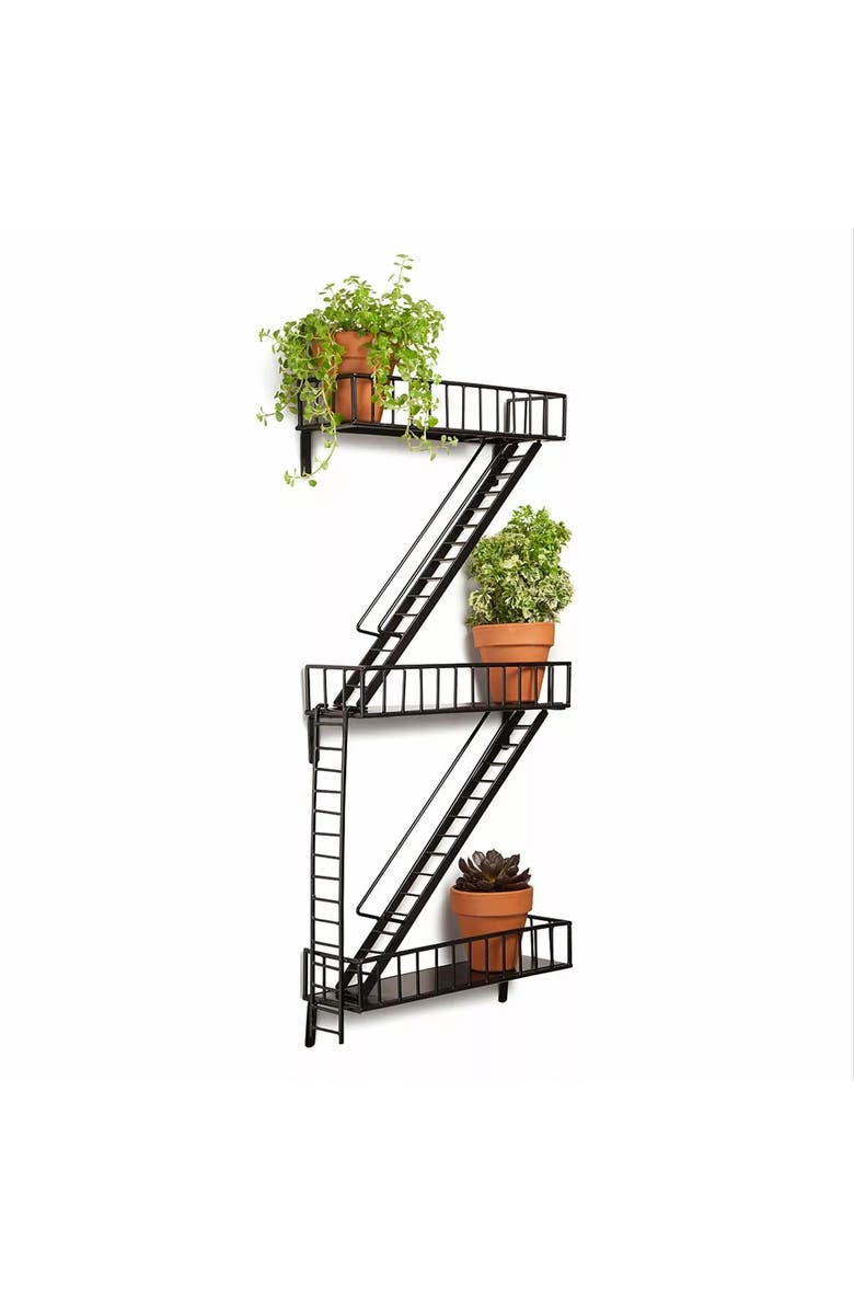 Uncommon Goods Fire Escape Shelf by Design Ideas, Alternate, color, Black