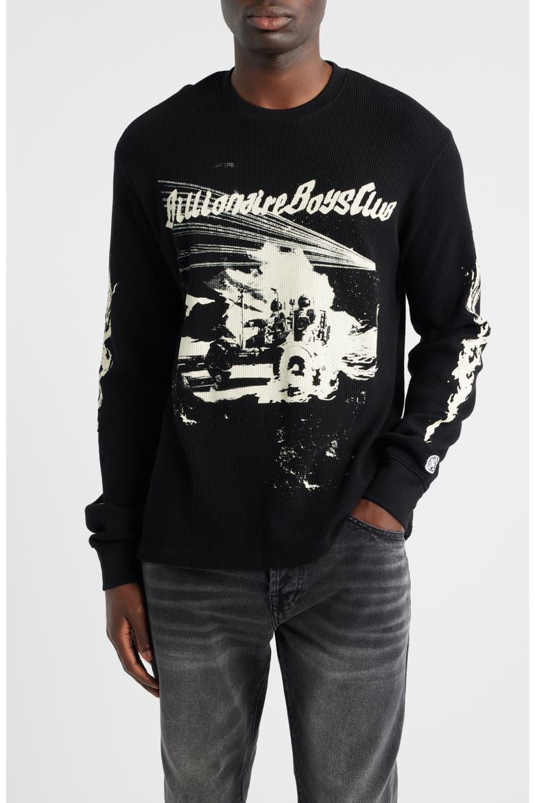 I Need Space Long Sleeve Cotton Knit Shirt, Main, color, BLACK