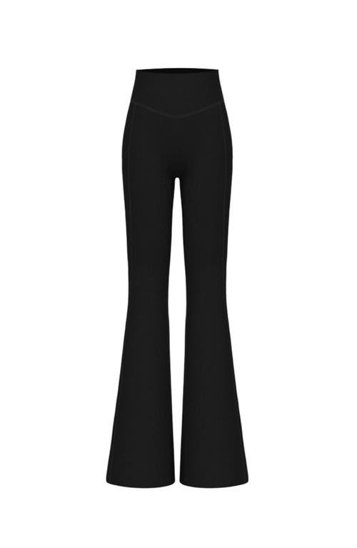 Vitality Cloud Ii Rib Wide Leg Trouser In Black