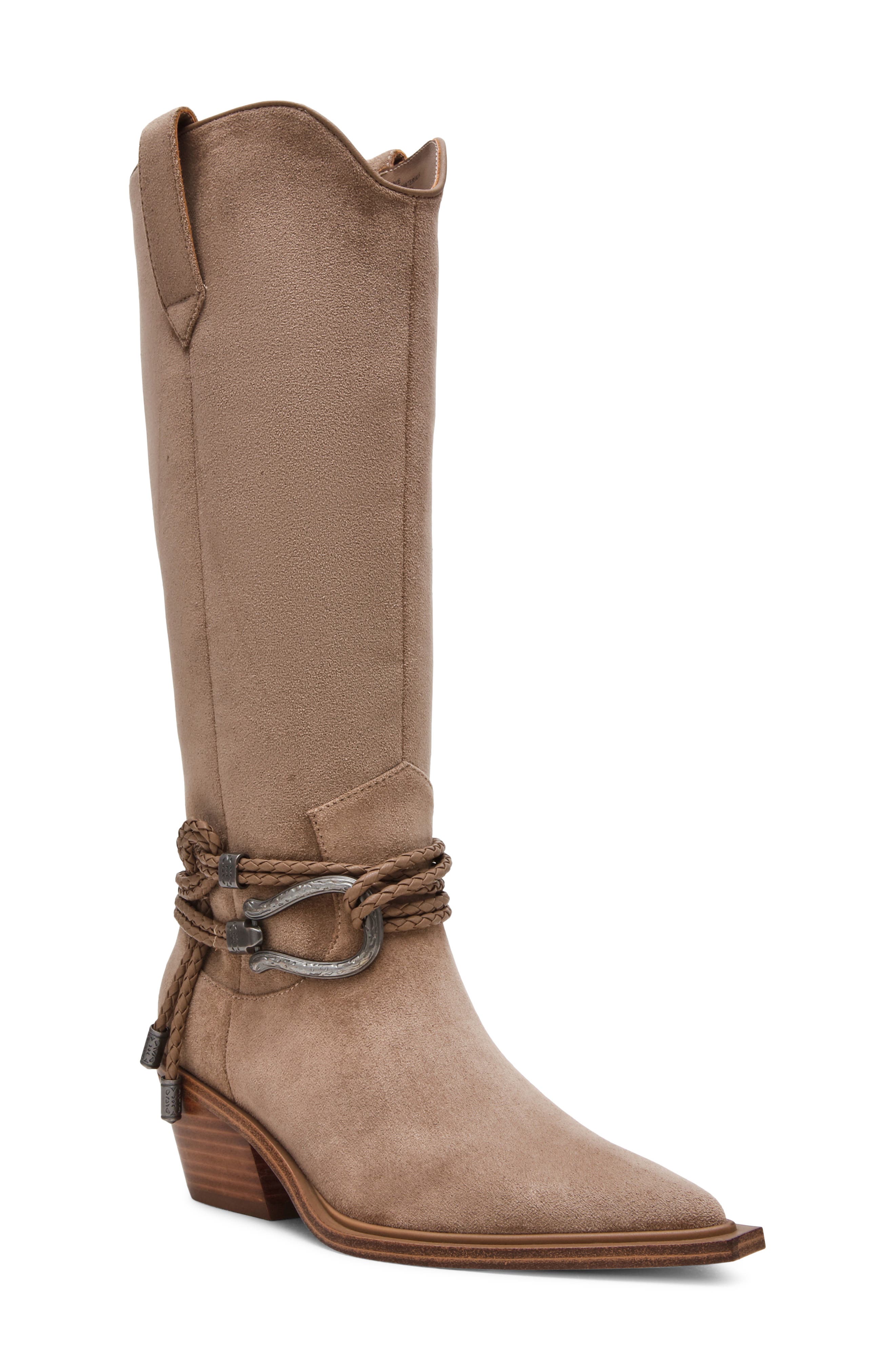 Gennie Knee High Boot, Main, color, STONE