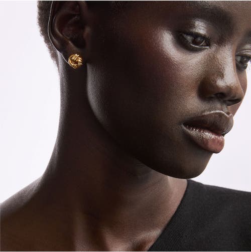 Susan Caplan 1980s Vintage Love Knot Ribbed Earrings