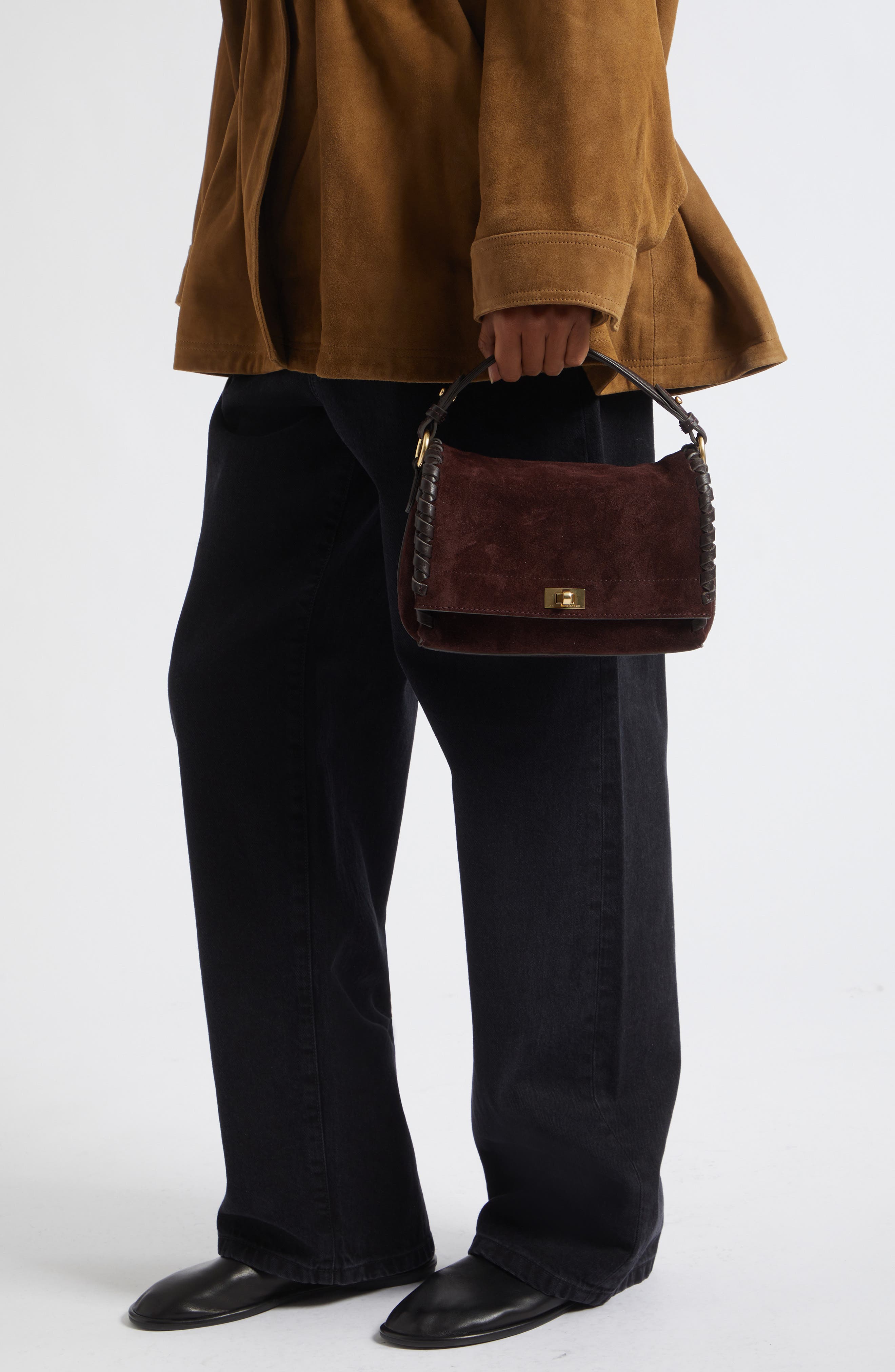 Mortimer Suede Crossbody Bag, Alternate, color, GRAPE