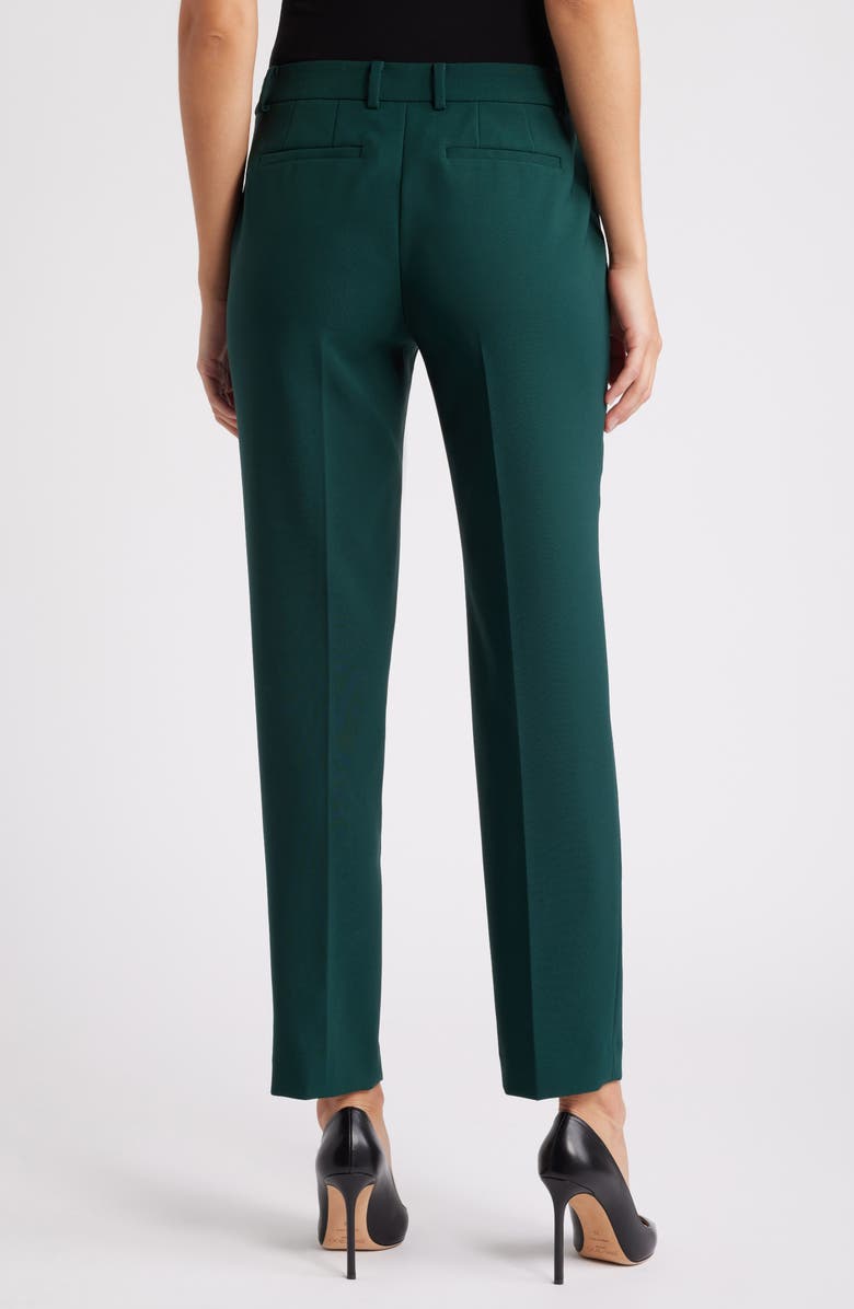 Anne Klein Ankle Straight Leg Trousers, Alternate, color, Pine Forest