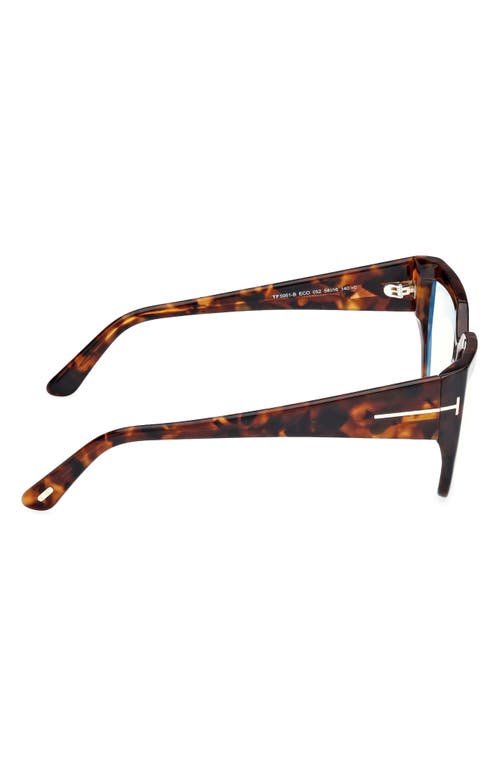 Tom Ford 54mm Square Blue Light Blocking Optical Glasses In Brown