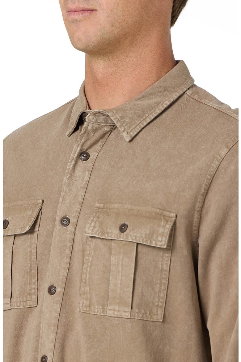 OG Long Sleeve Cotton Button Front Shirt, Alternate, color, SHROOM
