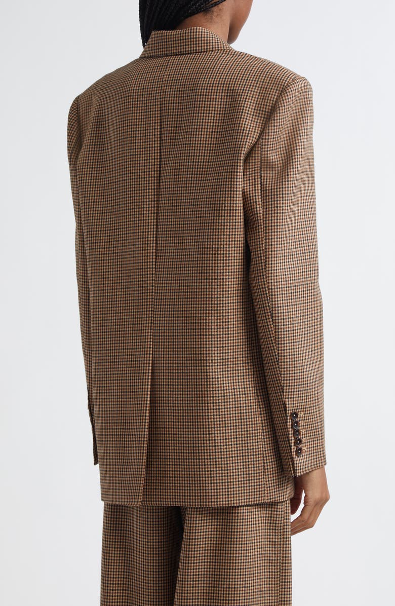 A.L.C. Calla Houndstooth Wool Double Breasted Blazer, Alternate, color, Tan Multi