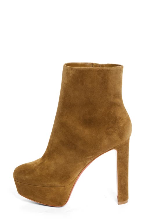 Christian Louboutin Loo Platform Bootie In Brown