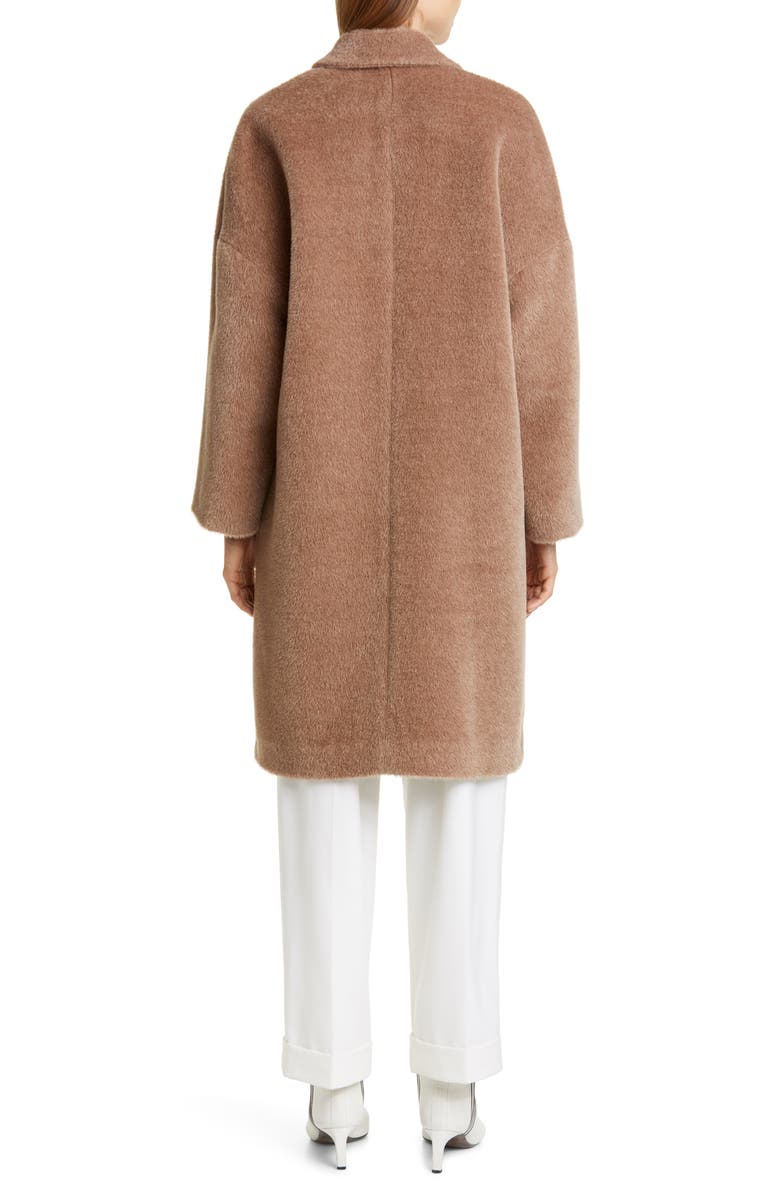 Brunello Cucinelli Double Breasted Alpaca Blend Coat, Alternate, color, 