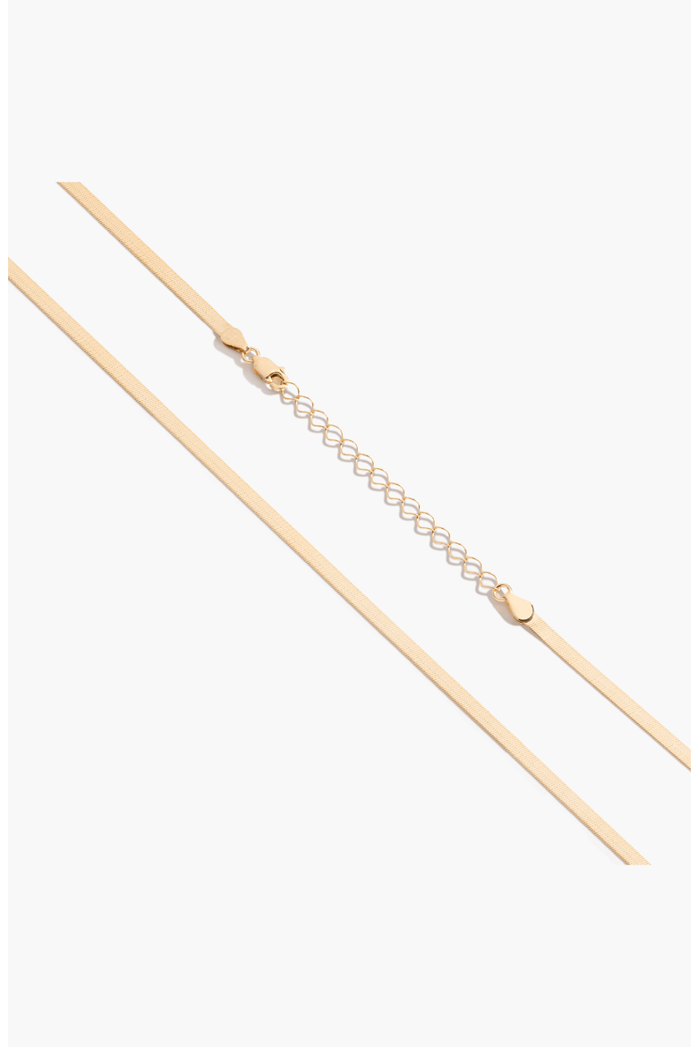 Herringbone Chain Necklace, Alternate, color, Yellow Gold Vermeil