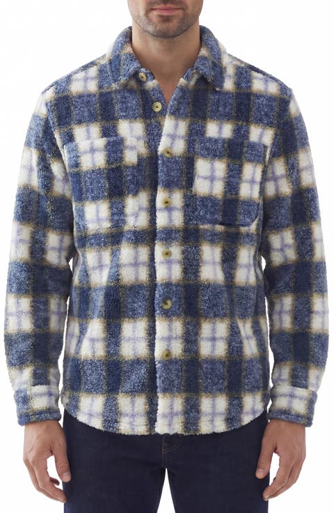 Plaid High-Pile Fleece Overshirt
