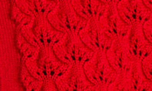 Alice And Olivia Dollie Open Front Cardigan In Red