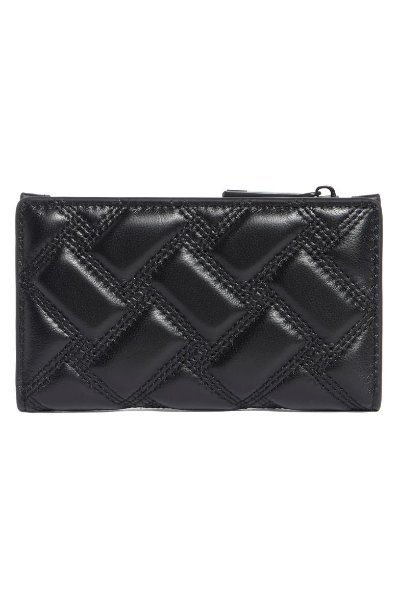 Kensington Quilted Leather Bifold Wallet, Alternate, color, BLACK