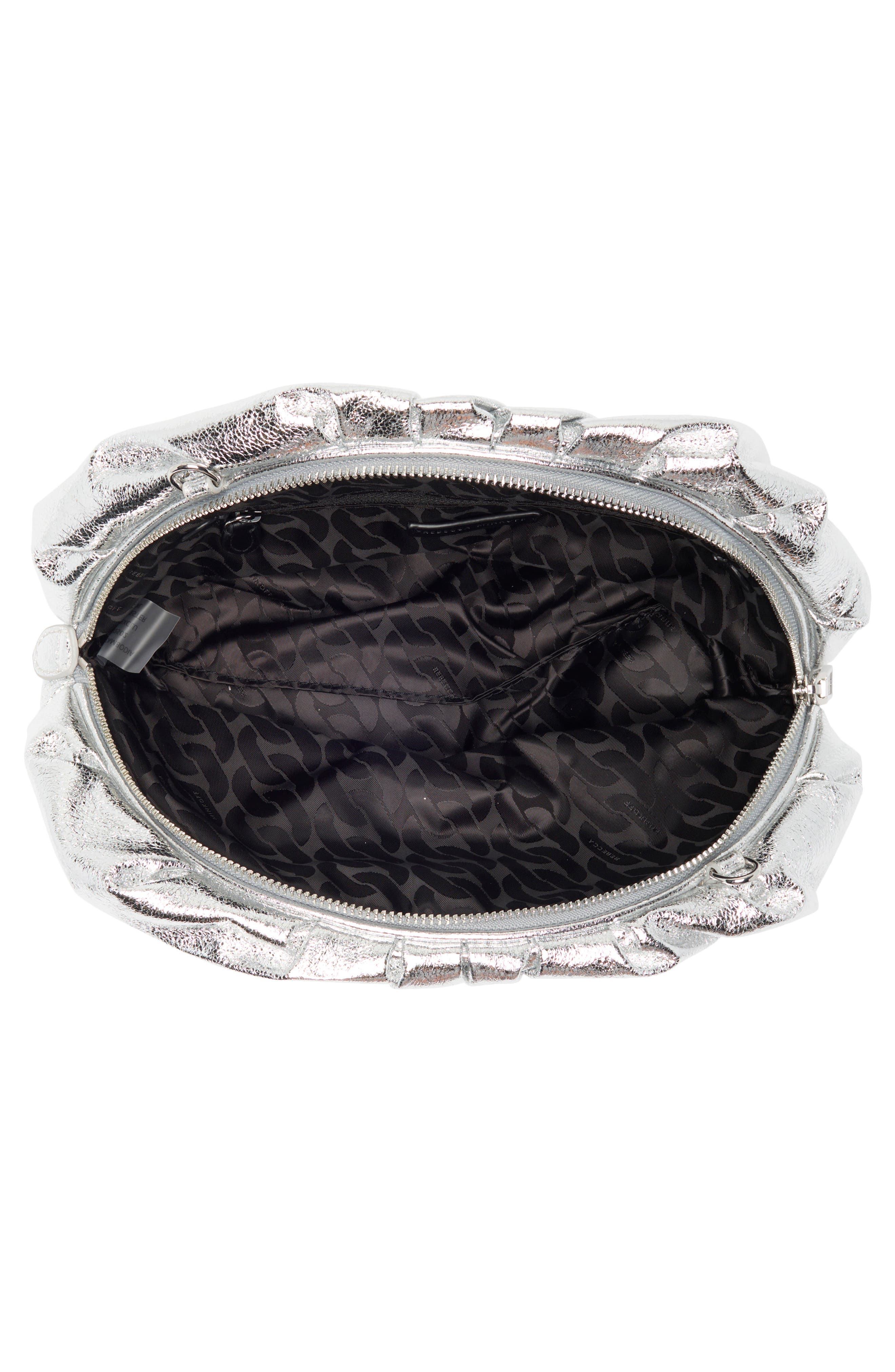 Rebecca Minkoff Resin Chain Strap Ruched Clutch, Alternate, color, 