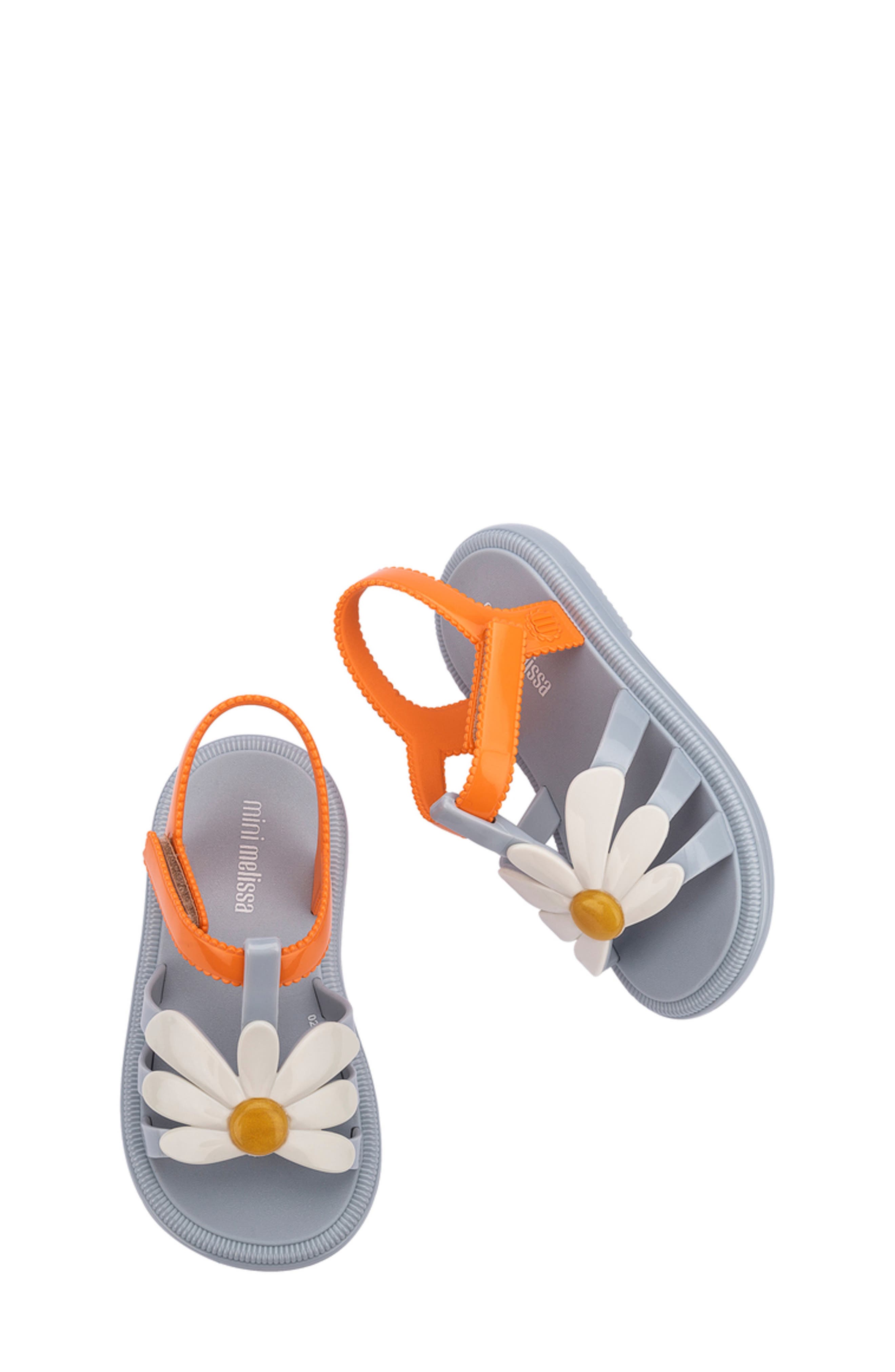 Kids' Hip Bloomy Ankle Strap Sandal, Alternate, color, BLUE/ORANGE