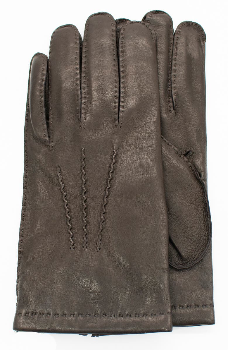 Portolano Cashmere Lined Handsewn Corded Gloves, Main, color, Brown