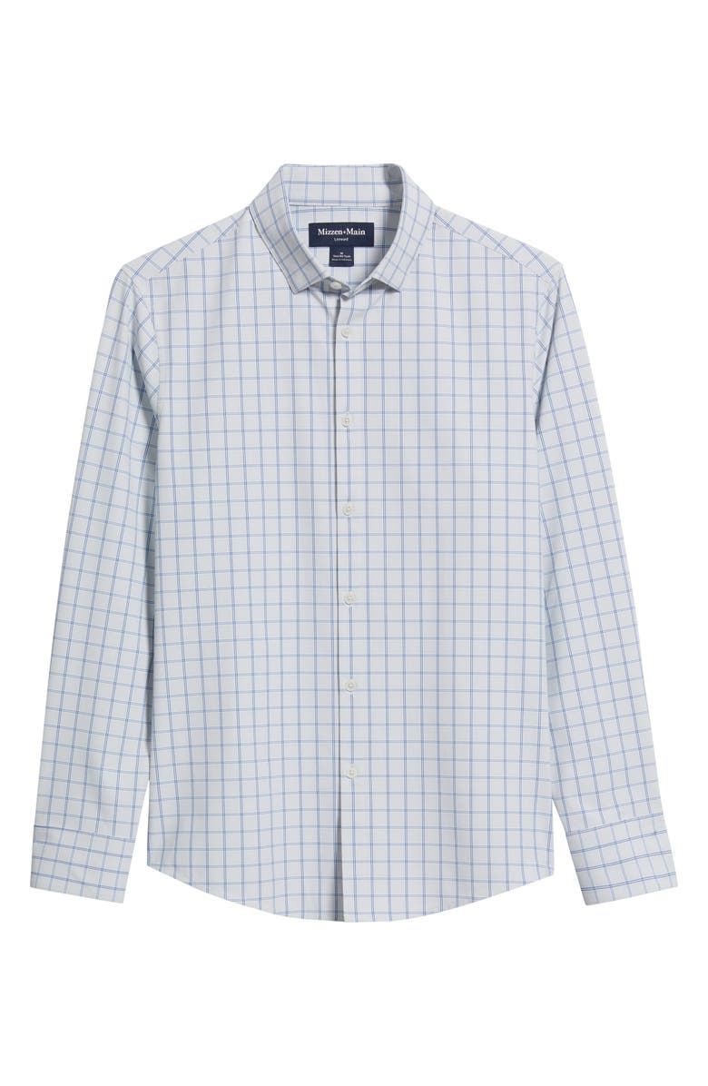 Mizzen+Main Leeward Trim Fit Check Button-Up Shirt, Alternate, color, Cobalt Hampton Plaid